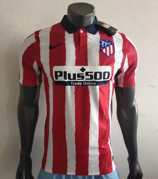 Atletico Madrid Home Kit Soccer Jersey Player Version 2020/21